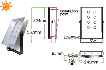 Floodlight(Solar)- F02T75(Industrial Plus)