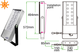 Floodlight(Solar)- F02T150(Industrial Plus)